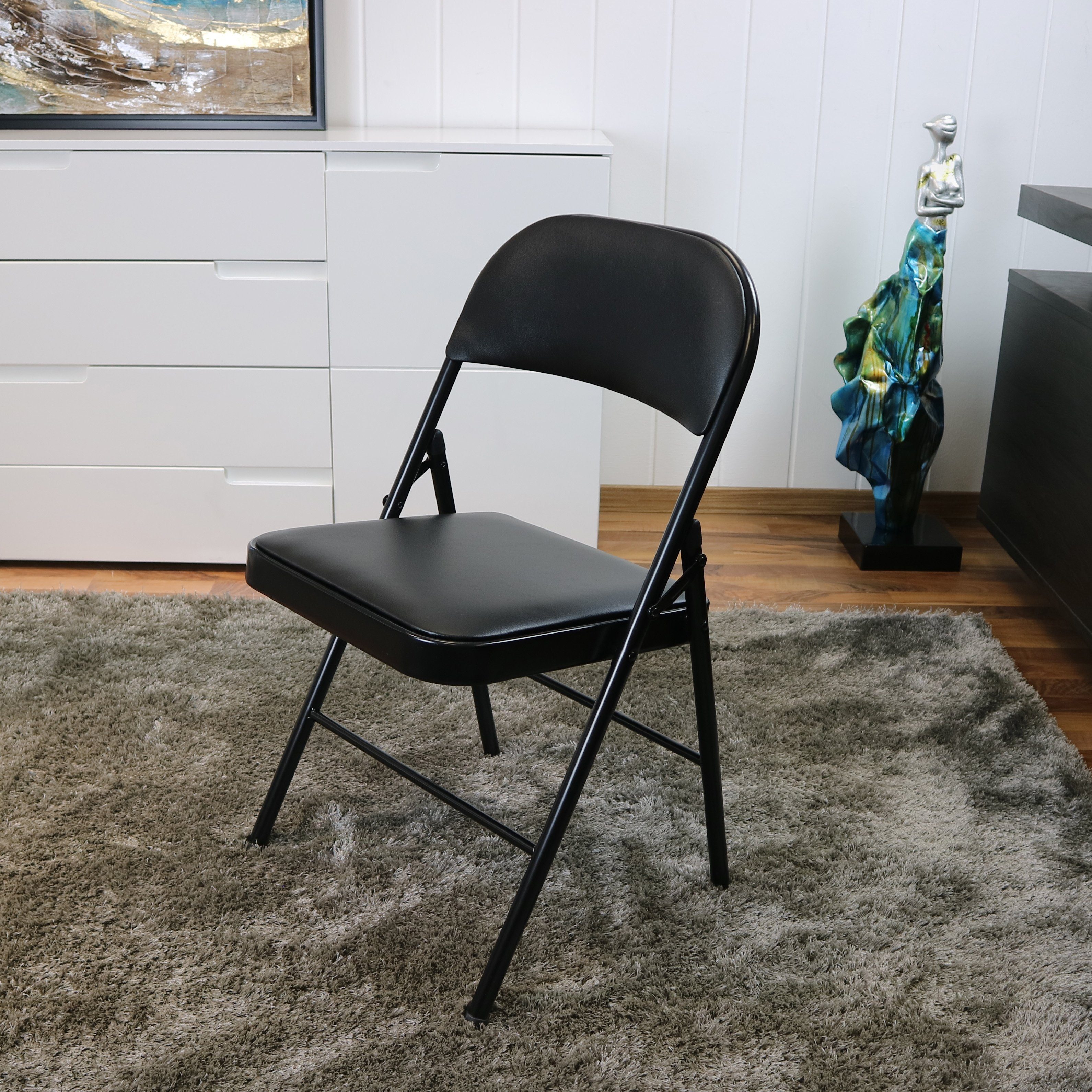 Stalwart Klappstuhl Gästestuhl bis 130 kg klappbar schwarz für Gäste und Ve günstig online kaufen