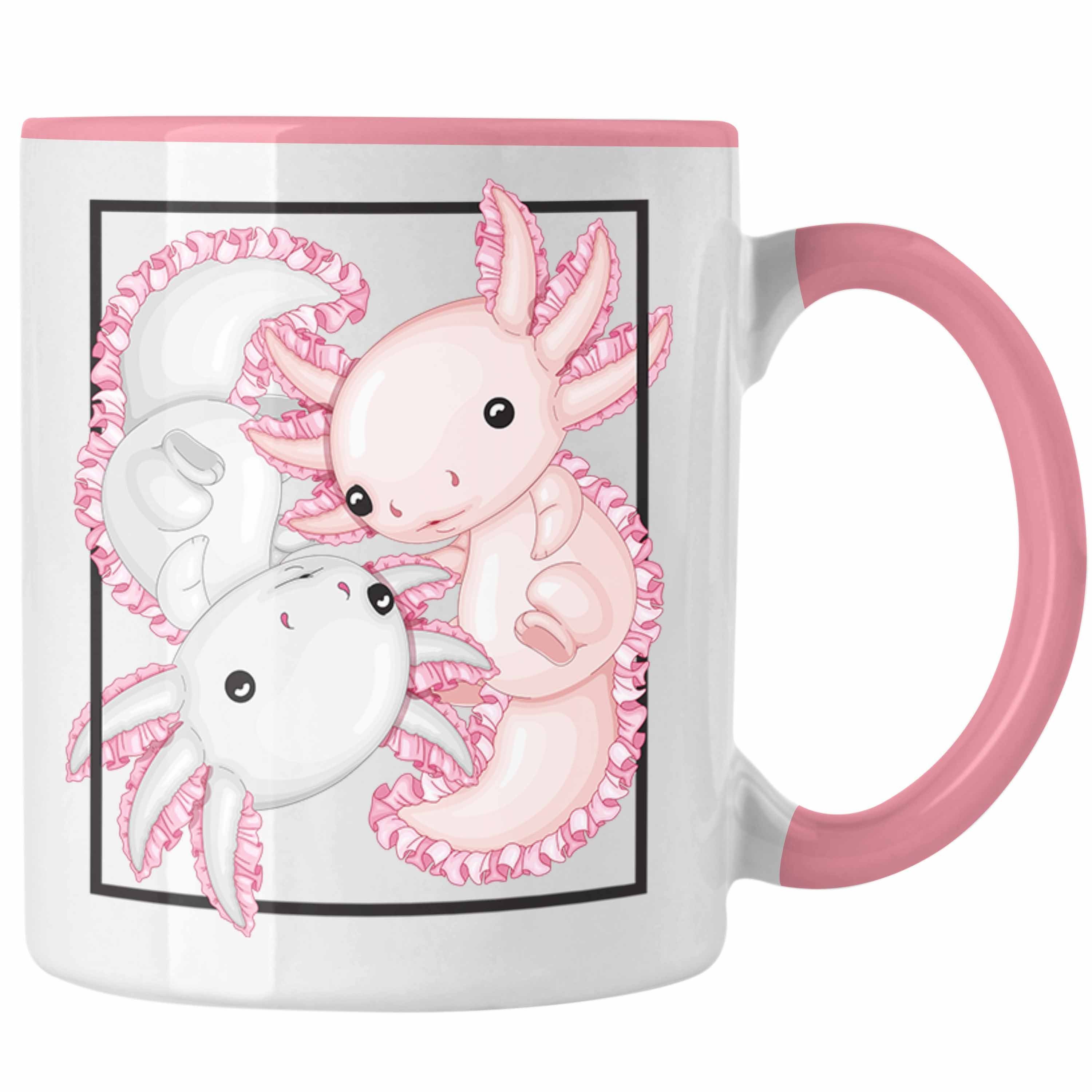Axolotl Tasse Geschenkidee Rosa Schwanzlurch Besitzer Trendation Geschenk Tasse