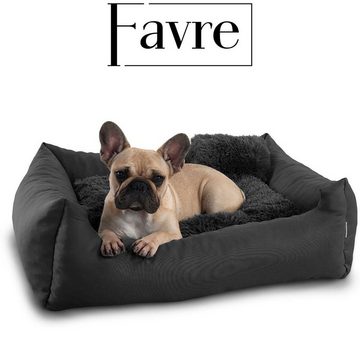 FAVRE Tierbett Fluffy Nelo Hundebett Tierbett Katzenbett, Polyester, Verschiedene Größen Gemütliches Hundebett Shaggy