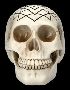 Figuren Shop GmbH Fantasy-Figur Totenkopf - Heilige Geometrie - Yantra - Gothic Fantasy Dekoration