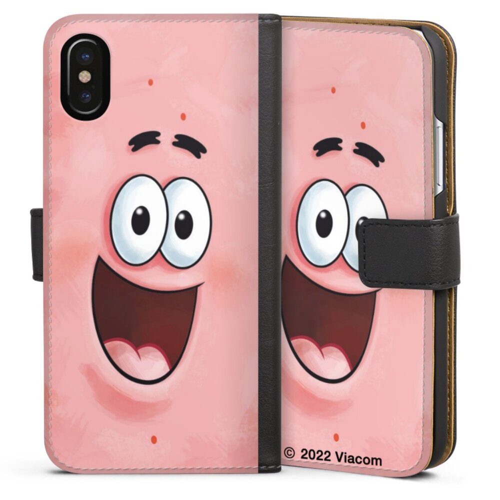 DeinDesign Handyhülle Patrick Star Spongebob Schwammkopf Offizielles  Lizenzprodukt, Apple iPhone X Hülle Handy Flip Case Wallet Cover  Handytasche Leder