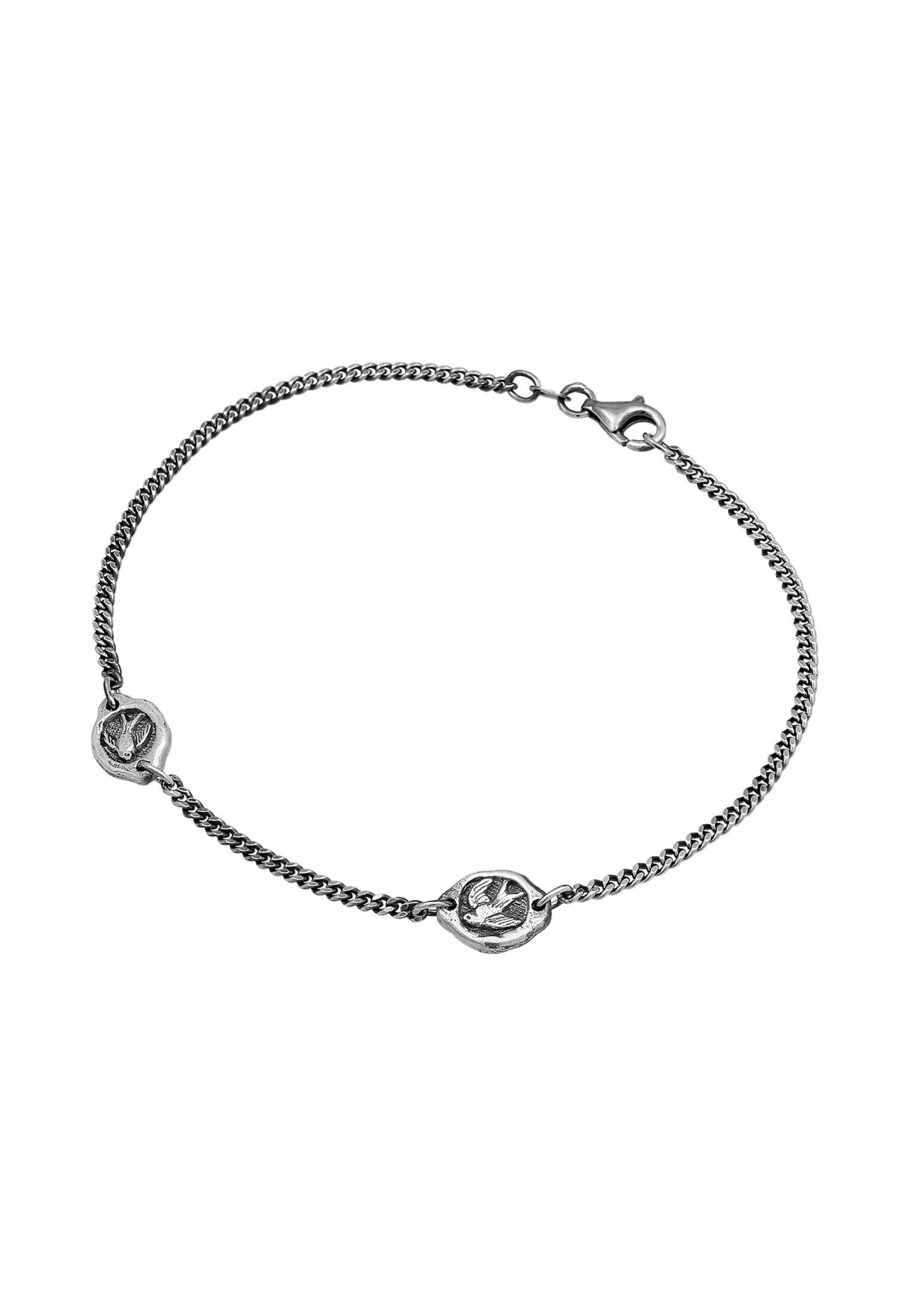 HAZE & GLORY Silberarmband Schwalbe Glücksymbol 925 Silber, Plättchen