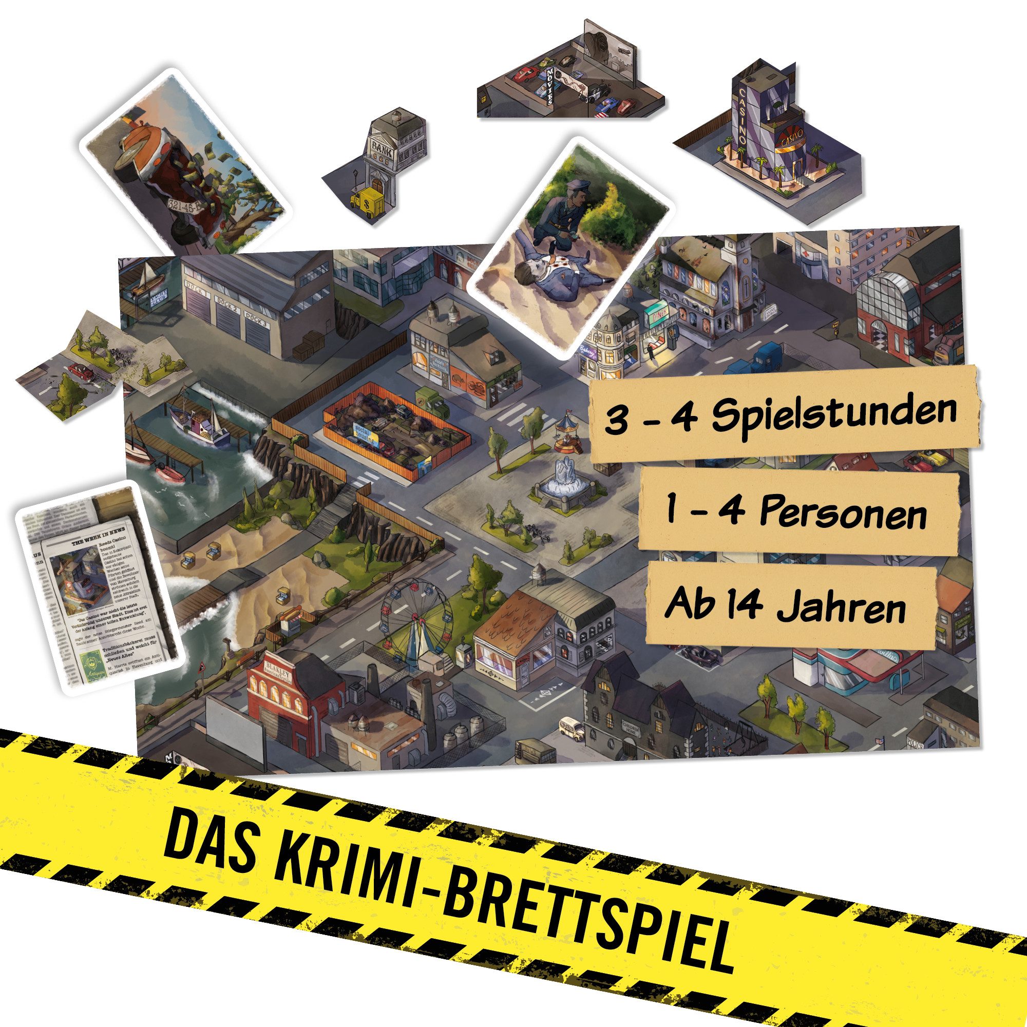 Hidden Games Spiel Wer hat Mr. Reed getötet?, Krimi-Brettspiel, Made in Germany