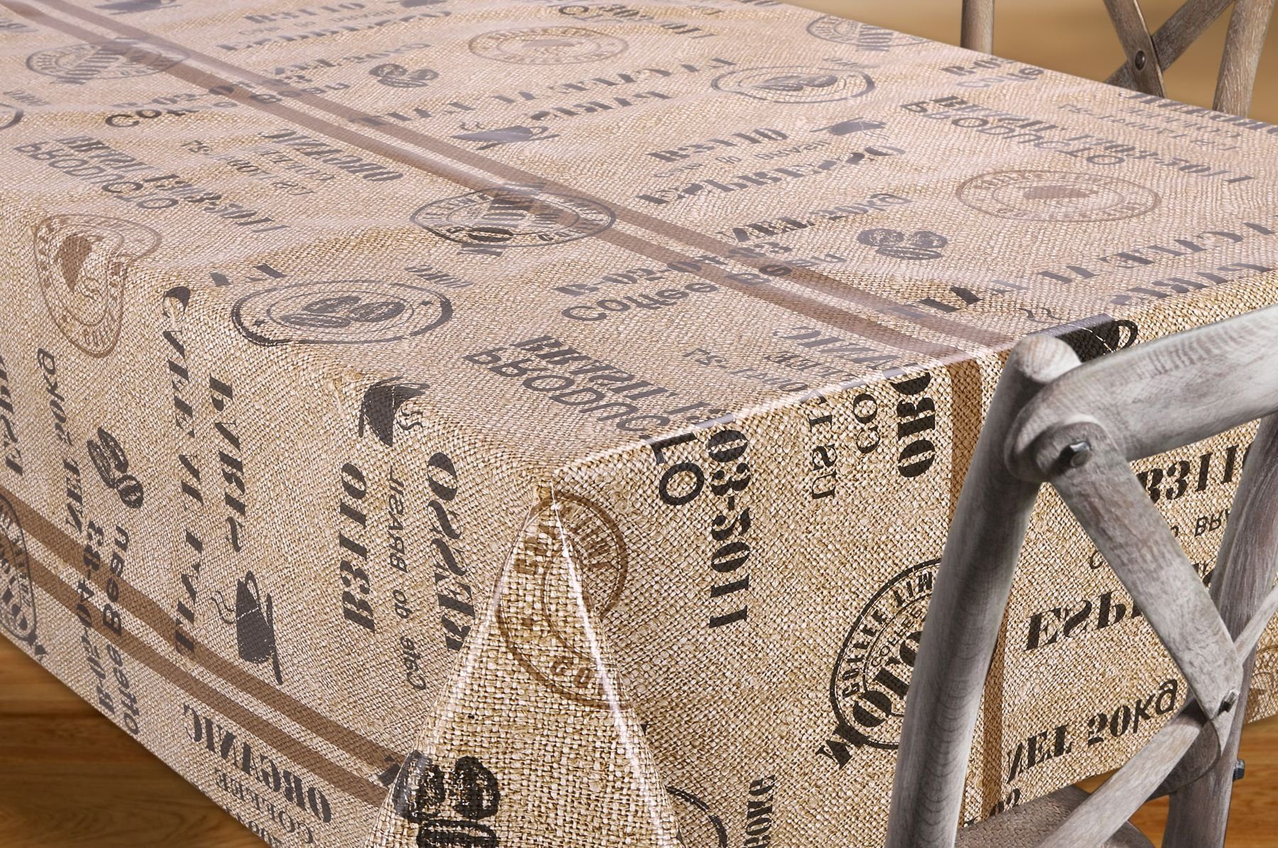 Beautex Tischdecke Wachstuchtischdecke abwaschbar Wachstuch Tischdecke Küche Kaffee (1-tlg), Wasserundurchlässig, Zuschneidbar, Pflegeleicht, Oberflächenversieg – Bild 4 von 5