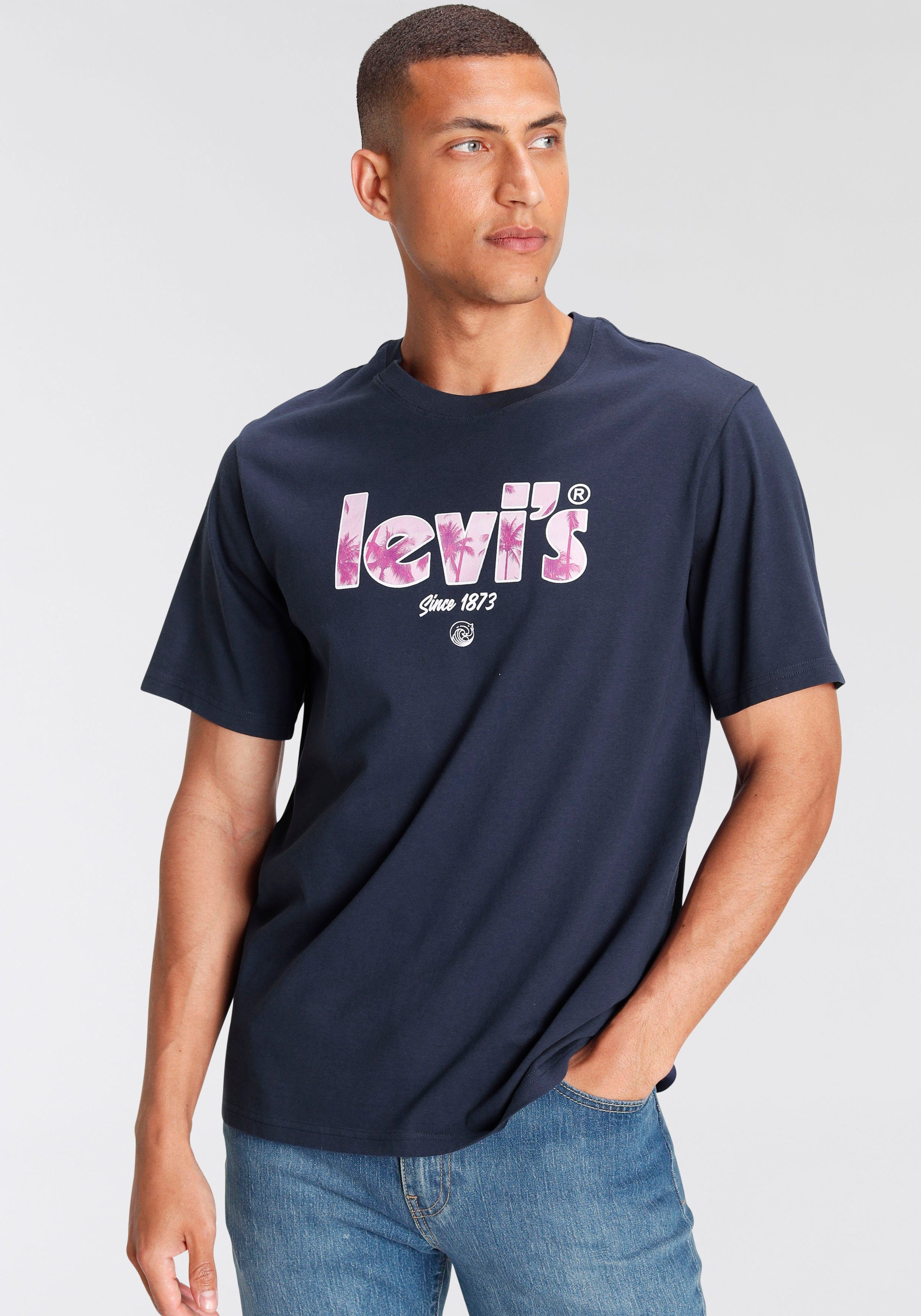 Levi's® T-Shirt LE SS RELAXED FIT TEE mit Logodruck NAVAL AC