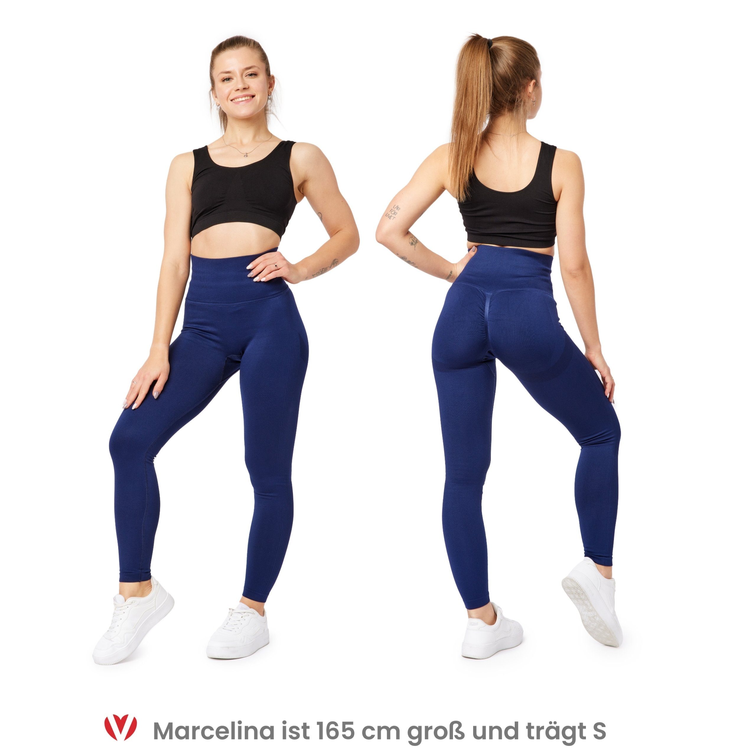 Bellivalini Leggings Damen High Waist Push Up Scrunch BLV50-255 (1-tlg) fig günstig online kaufen