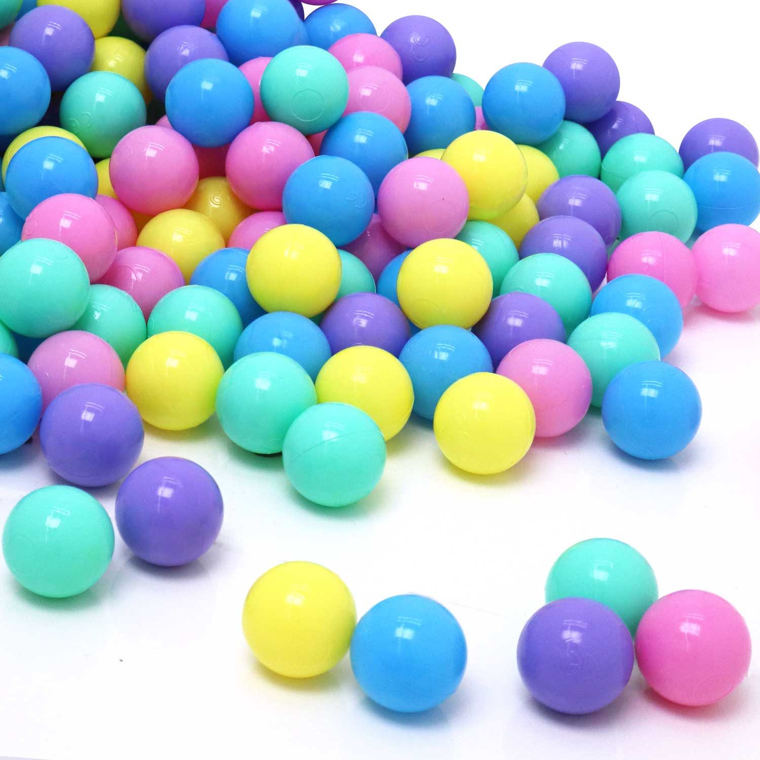 Bällebad-Bälle Baby - 50 Bunte Bälle fürs Bällebad - Geprüfte Spielbälle für Kinder