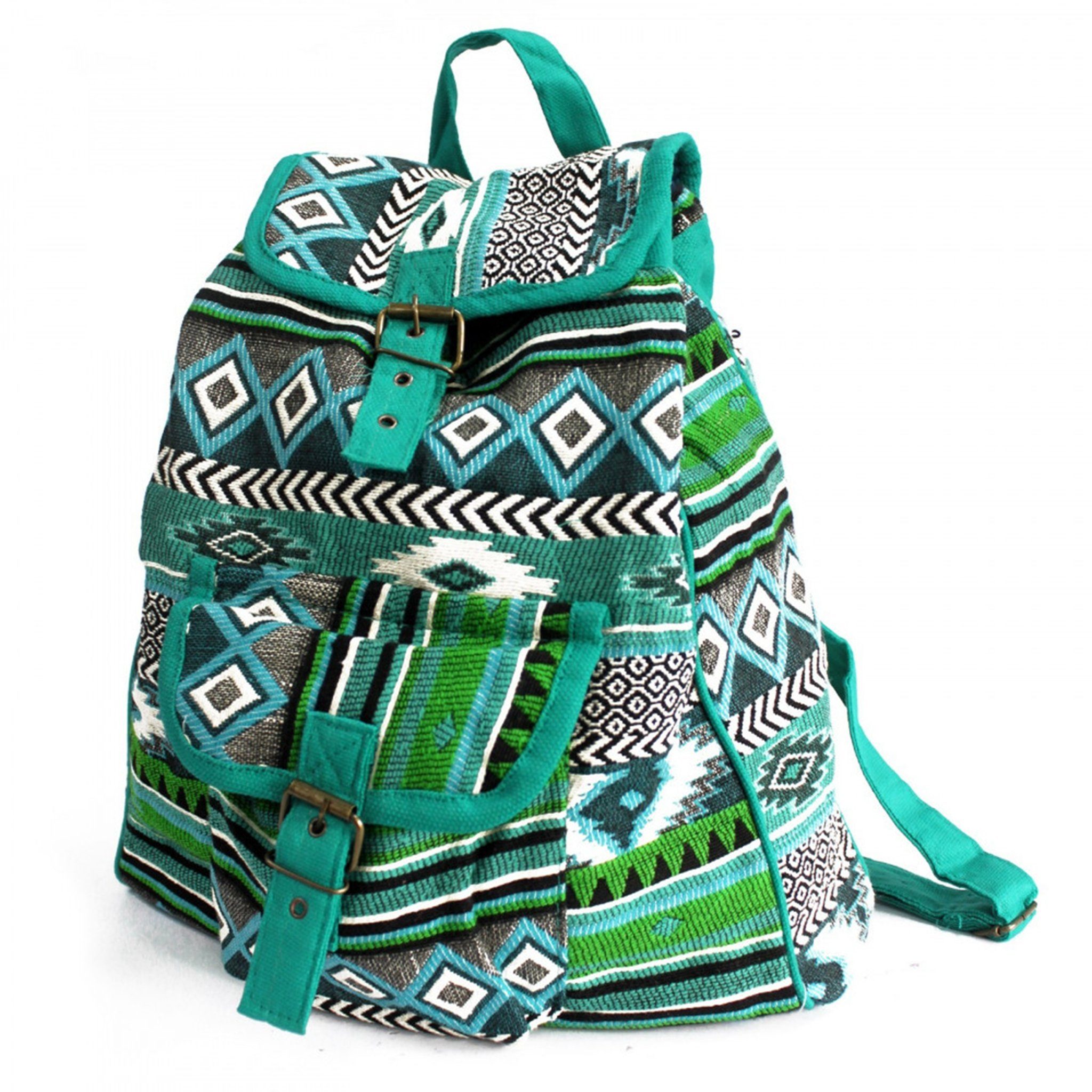 Bruno Barella Rucksack Jacquard Tasche-Teal Rucksack