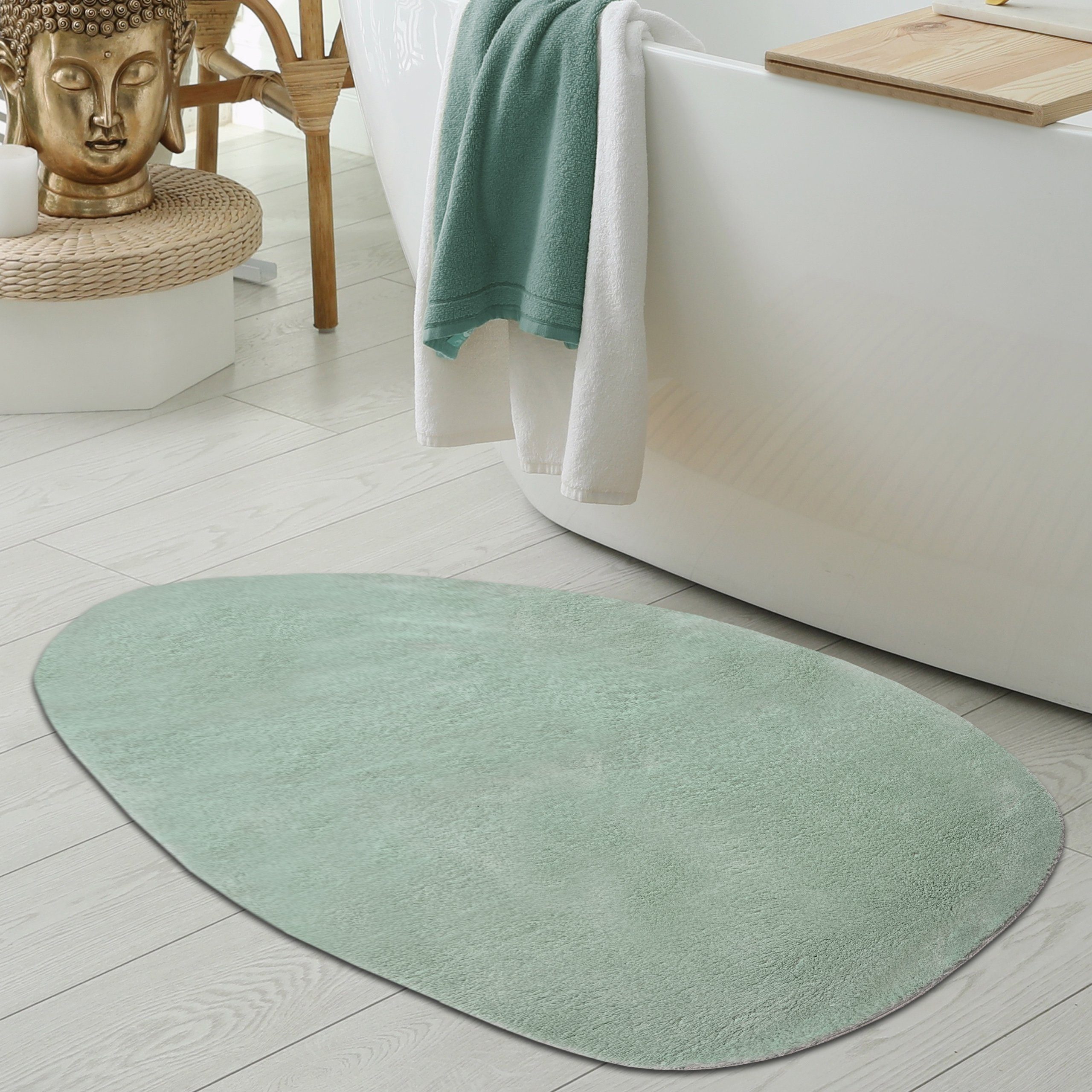 Teppich Designer Badezimmer WC-Teppich – schön weich – in grün, Teppich-Traum, rechteckig, Höhe: 16 mm