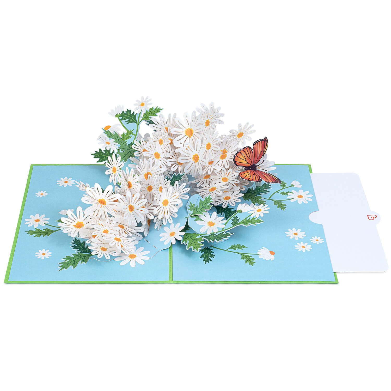 papercrush Geburtstagskarte Gänseblümchen mit Schmetterling Pop-Up Karte