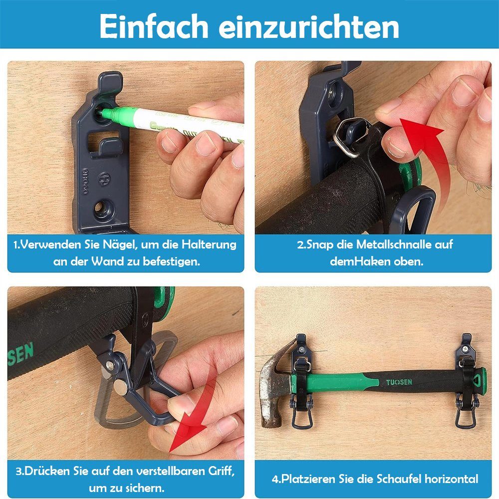 Dachträger-Schaufelhalterungen, TUABUR Set Dachträgerbefestigung 4-teiliges Metall-Gummiklemmen