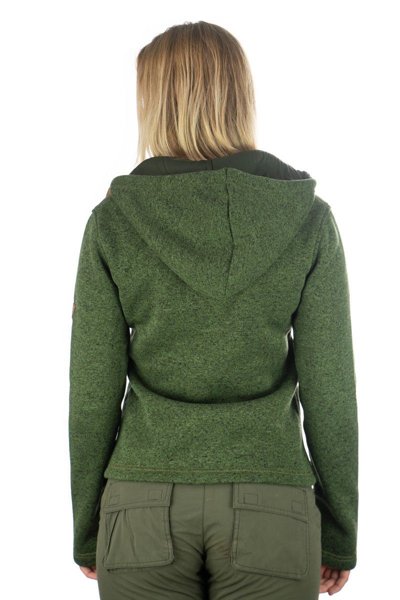 Tom Collins Strickfleecejacke Adisur Damen Kapuzenjacke mit Hirsch-Stickerei auf der Brust – Bild 4 von 5