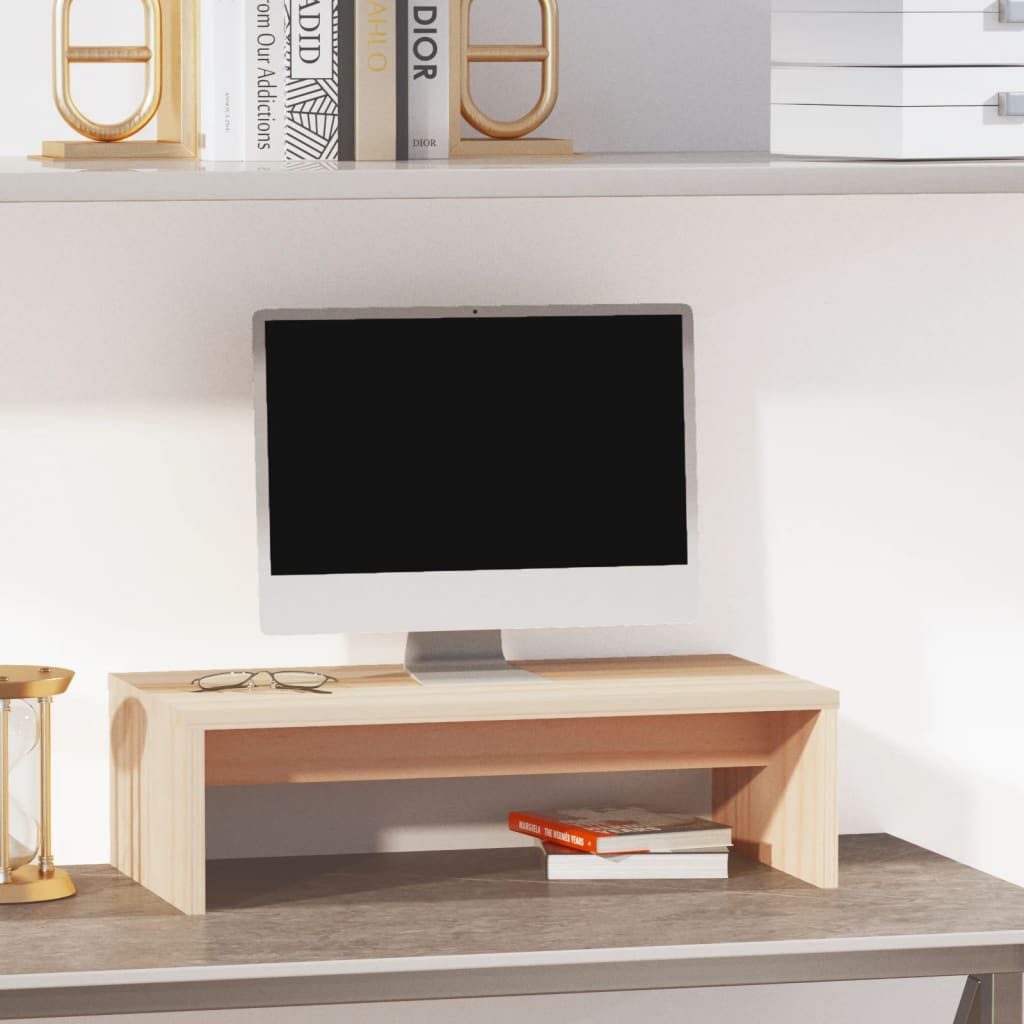 vidaXL TV-Schrank NA Monitorständer 50x27x15 cm Massivholz Kiefer
