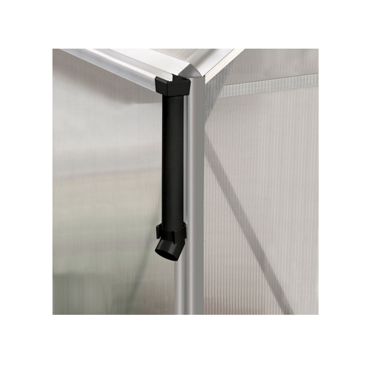 Vitavia Regenfallrohr Regenfallrohr 2er-Set für Gewächshäuser "Triton", "Eos" und "Merlin", (schwarz)