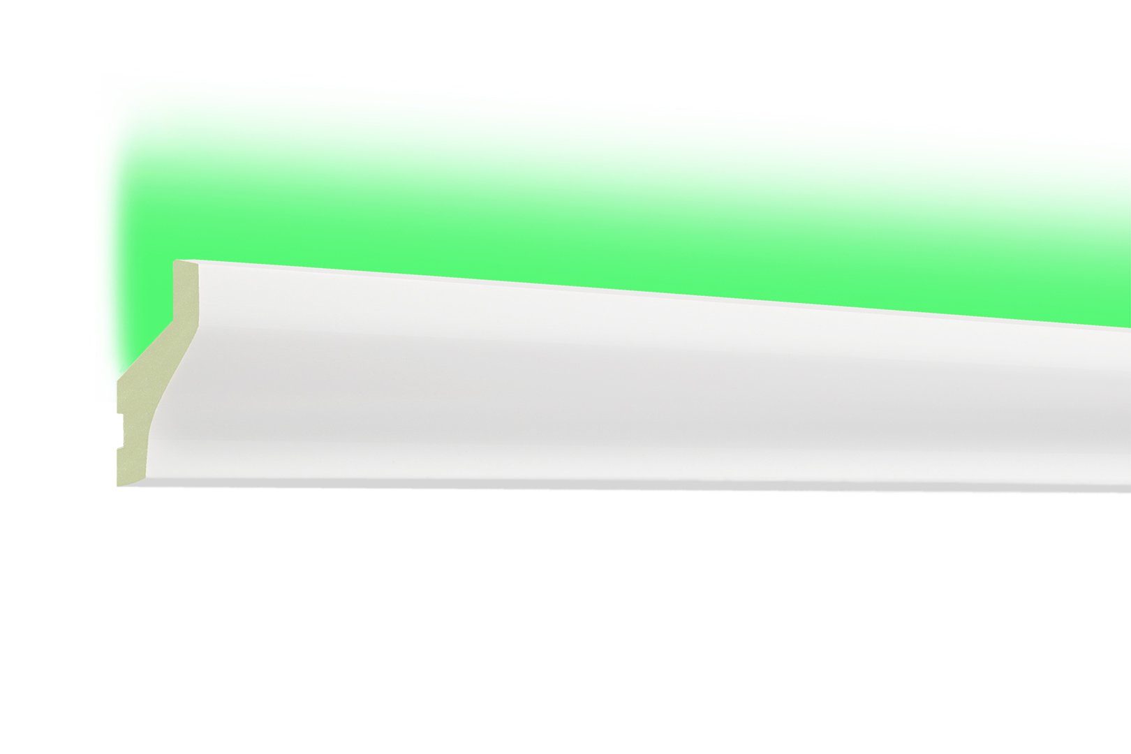 Hexim Stuckleiste, HEXIM LED Stuckleisten aus PU - Indirekte Beleuchtung mit modernen Deckenleisten, lichtundurchlässig, leicht und schlagzäh - (2 Meter LED-20 35x25mm) Lichtvouten Profil