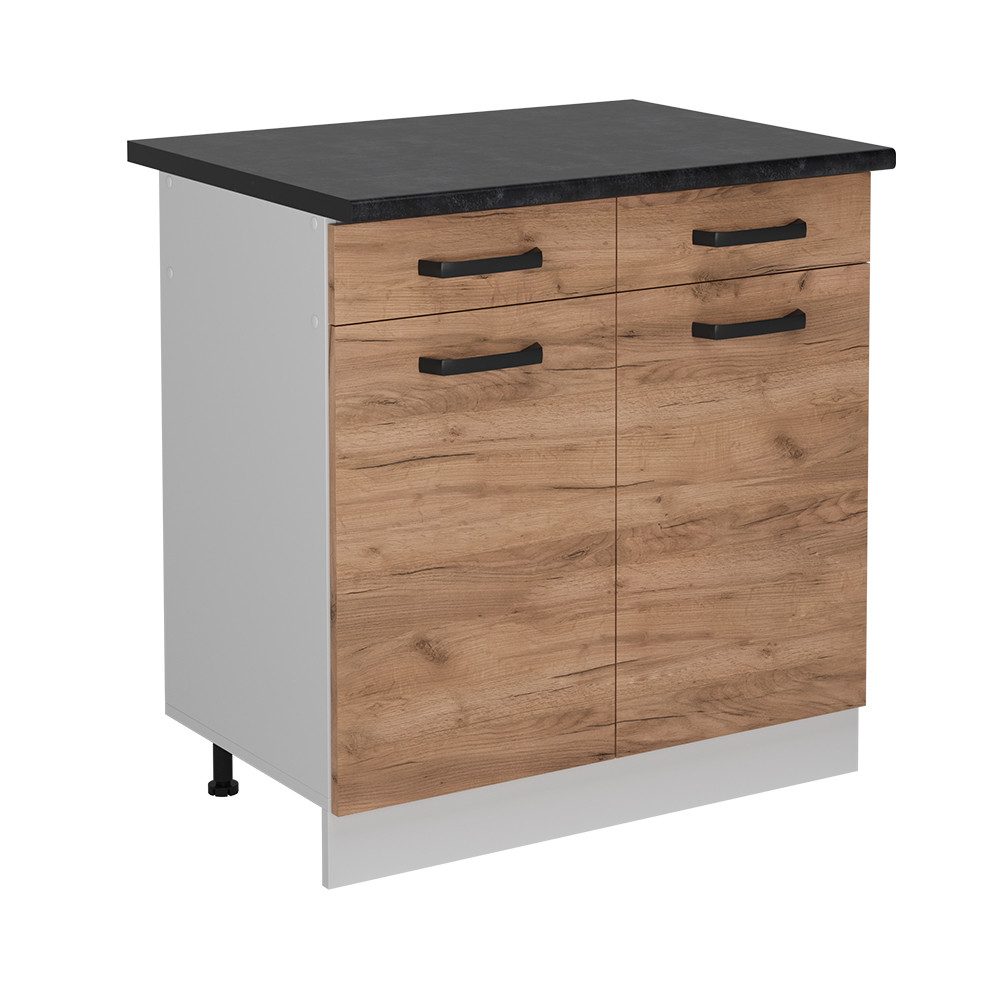Vicco Unterschrank R-Line, Goldkraft Eiche/Weiß, 80 günstig online kaufen