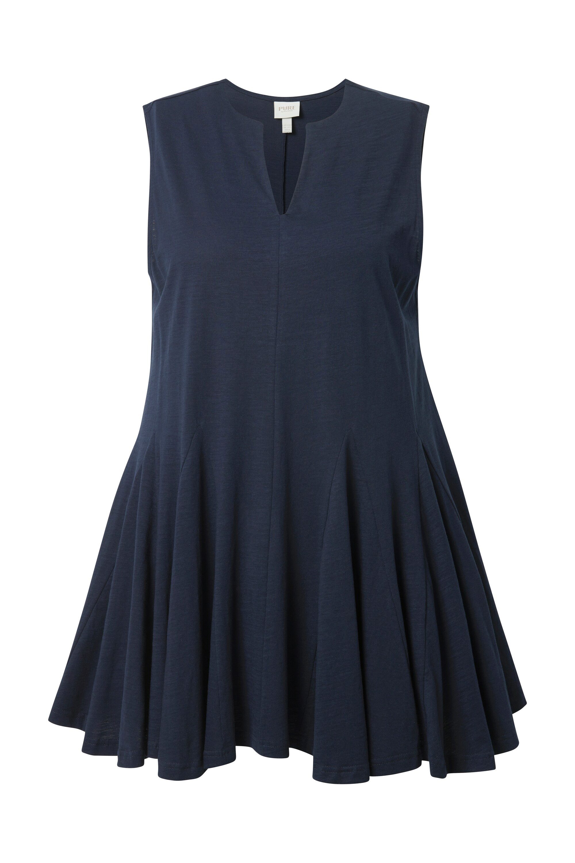 Ulla Popken Longshirt Top A-Linie Tunika-Ausschnitt günstig online kaufen