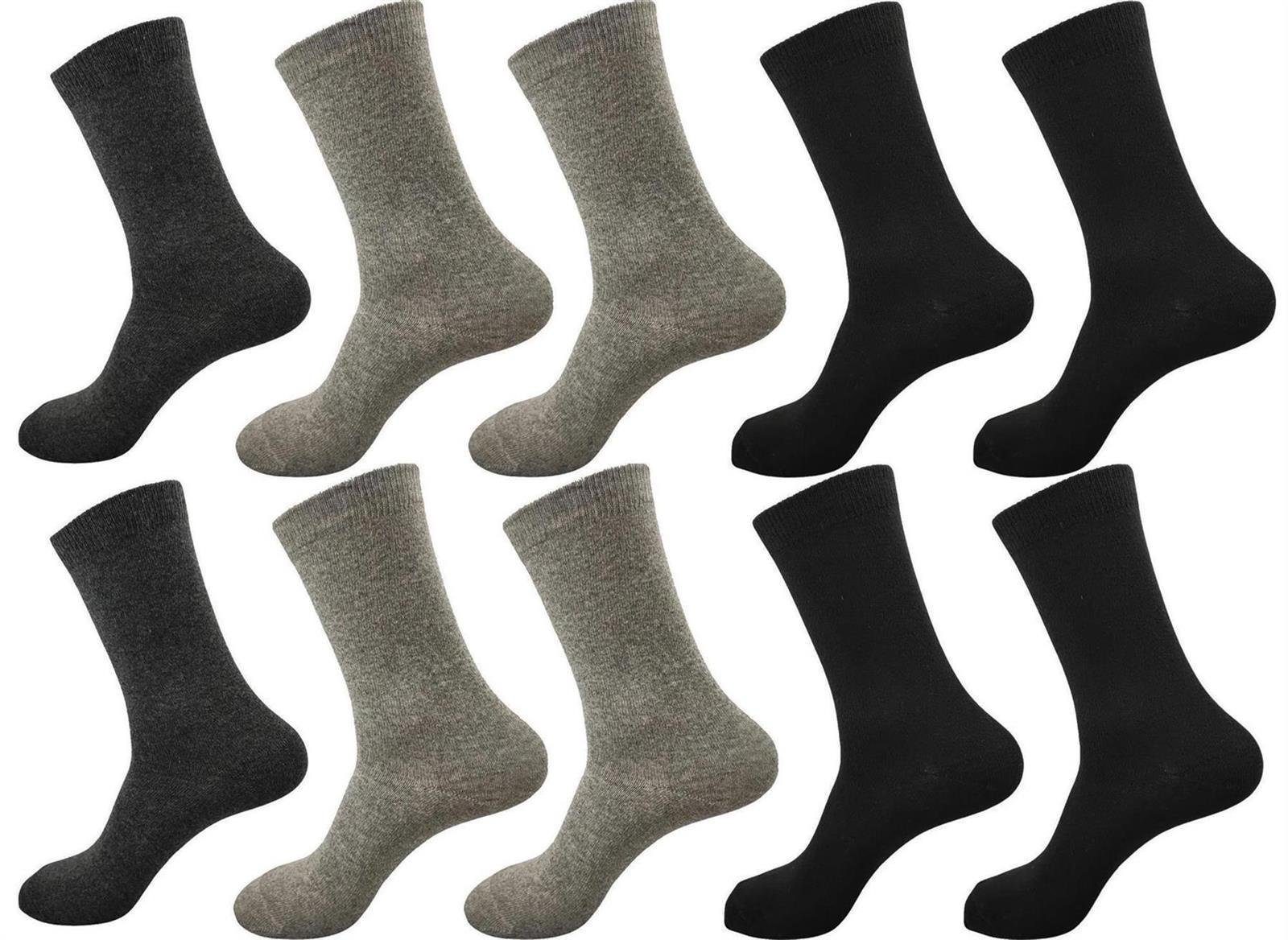 EloModa Basicsocken 5, 10, 15, 20 Paar Herren Business Socken Baumwolle ohne Gummi, (10-Paar) 10 Paar