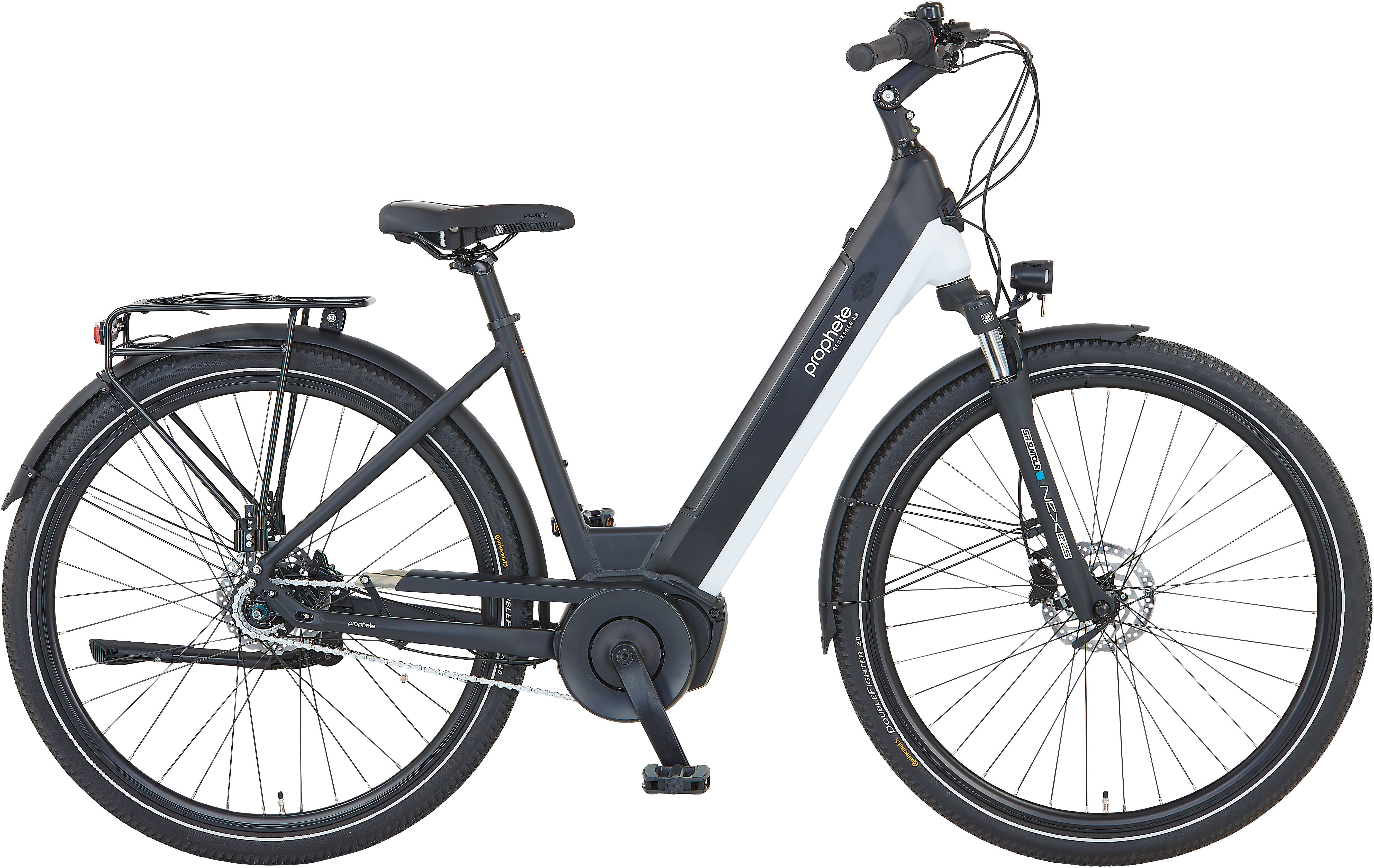 Prophete E-Bike City Bike Geniesser 4.8, 7-speed Shimano Nexus derailleur, hub gears, mid-drive motor, 540 Wh, pedelec, electric bicycle for women and men