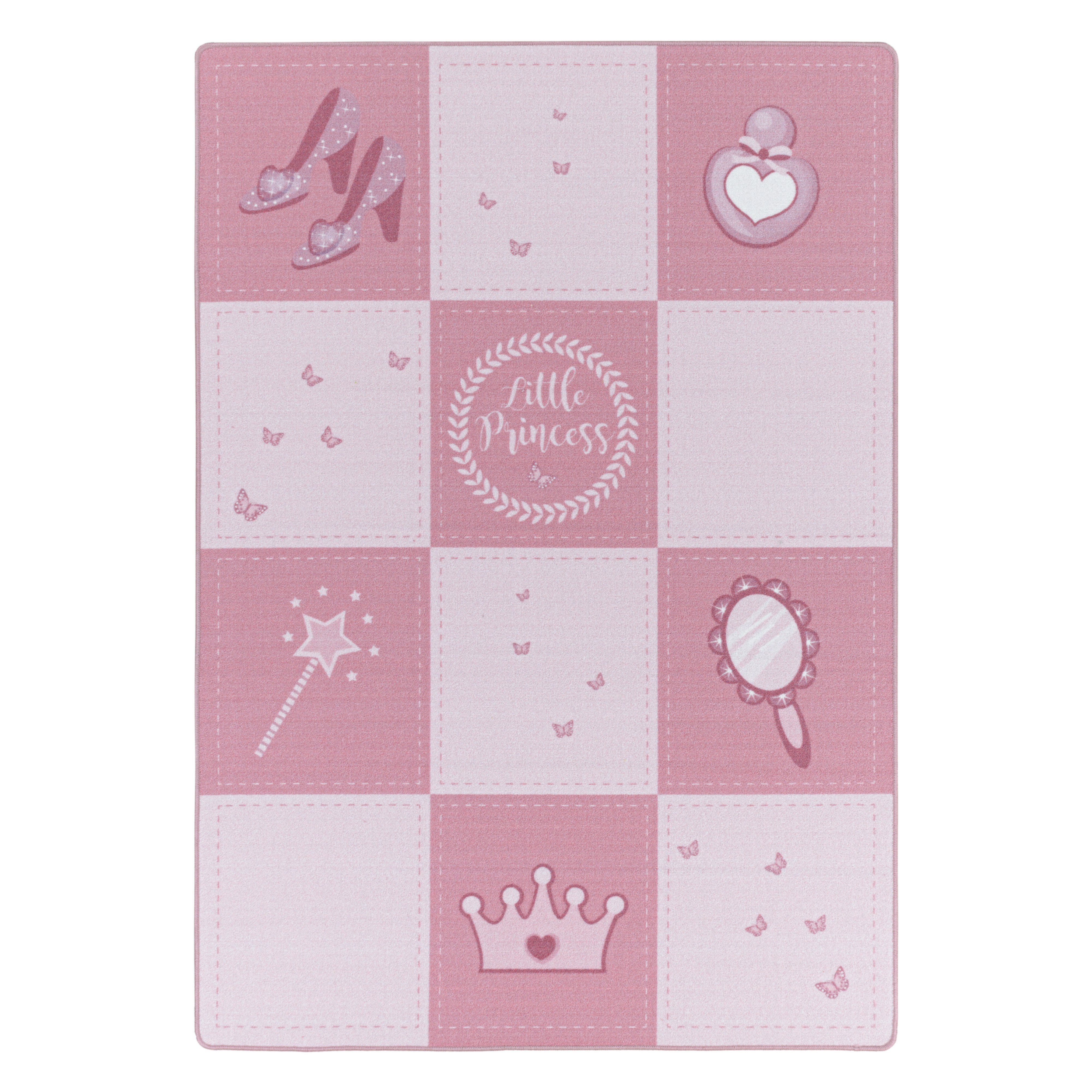 Stilvoll Günstig Kinderteppich Teppich für den Flur oder Küche Prinzessin-Design, Läufer, Höhe: 7 mm