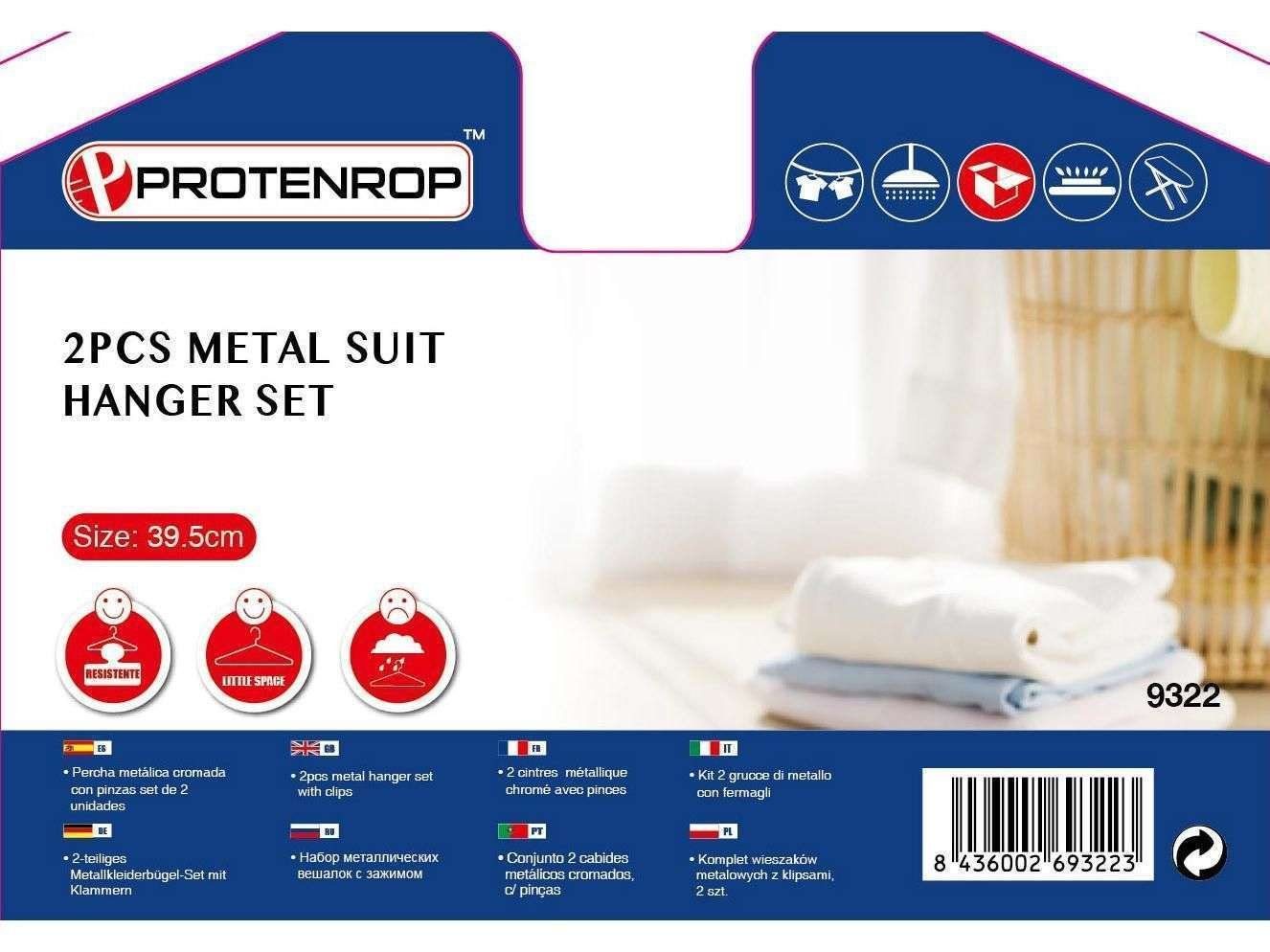 Protenrop Metallclips Set Bergner PT-9322 2er Metall Kleiderbügel Haken Schuhregal