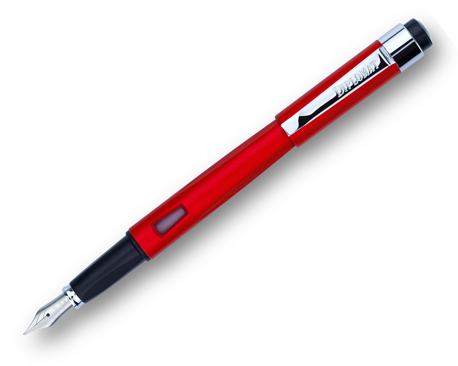 DIPLOMAT Füllhalter Füllhalter Diplomat Magnum feuerrot, Stärke M, (Füllhalter mit Patrone), MADE IN GERMANY