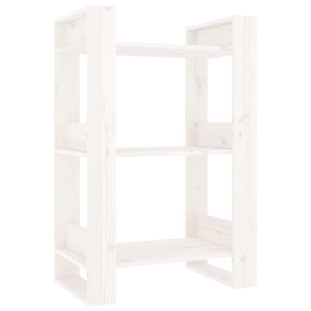 cm Massivholz furnicato Bücherregal/Raumteiler Kiefer 60x35x91 Bücherregal Weiß
