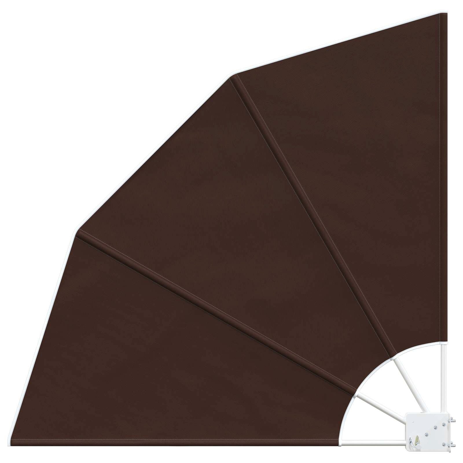 vidaXL Balkonsichtschutz Balkon Sichtschutz 140 x 140 cm Polyester Braun (1-St)
