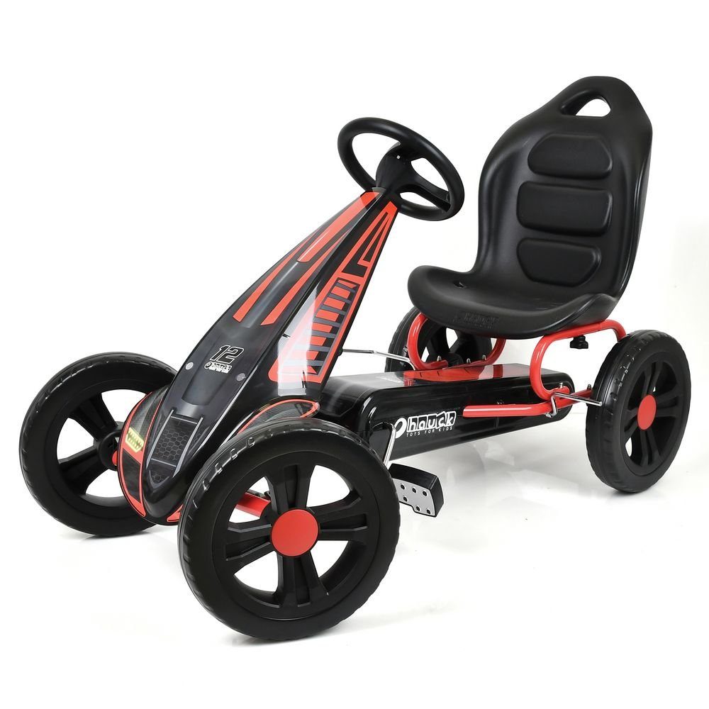 Hauck Tretfahrzeug Cyclone - Red, Pedal Gokart & Tretauto mit verstellbarem  Schalensitz (4-10 Jahre)