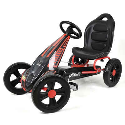 Hauck Tretfahrzeug Cyclone - Red, Pedal Gokart & Tretauto mit verstellbarem Schalensitz (4-10 Jahre)