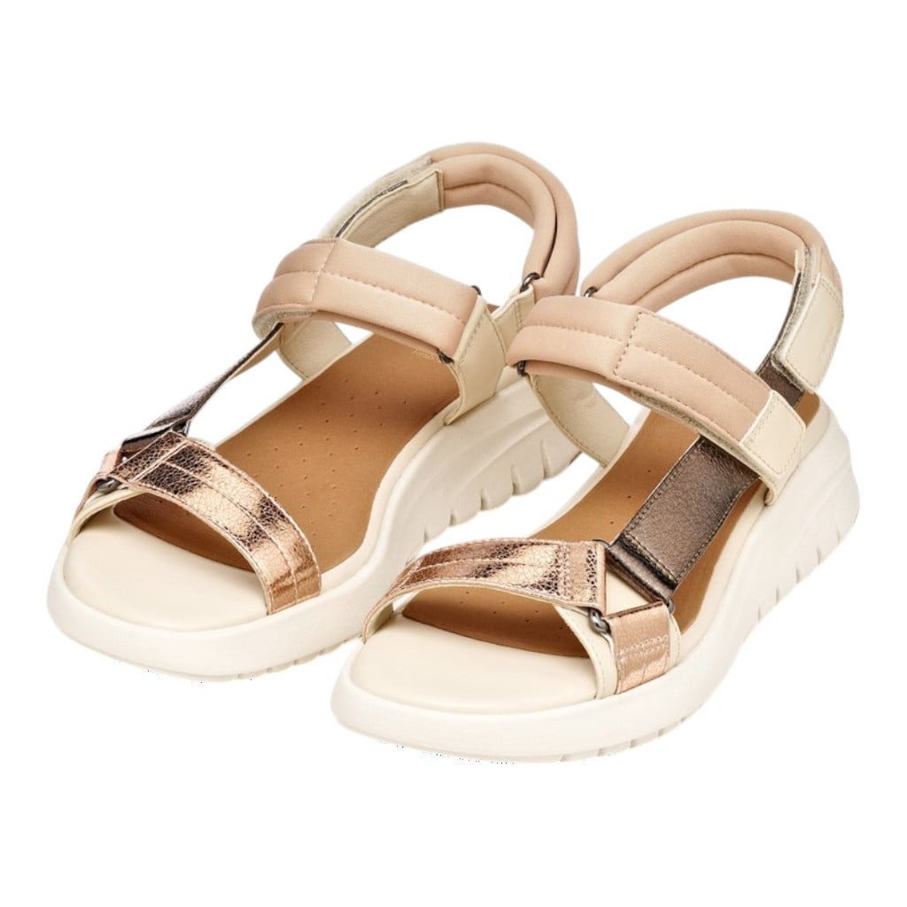 Geox Flextride beige/gold Damen Sandale