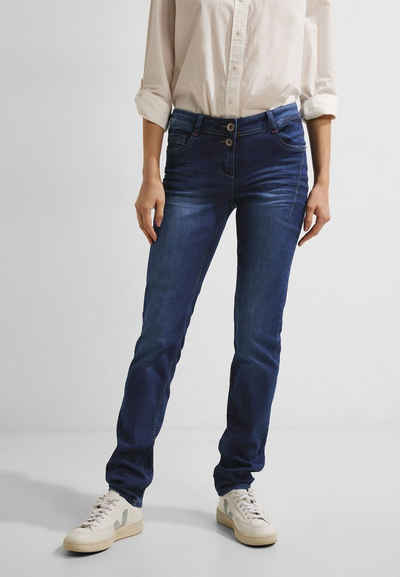 Cecil Slim-fit-Jeans Style Scarlett Mid Blue 4-Pocket-Style