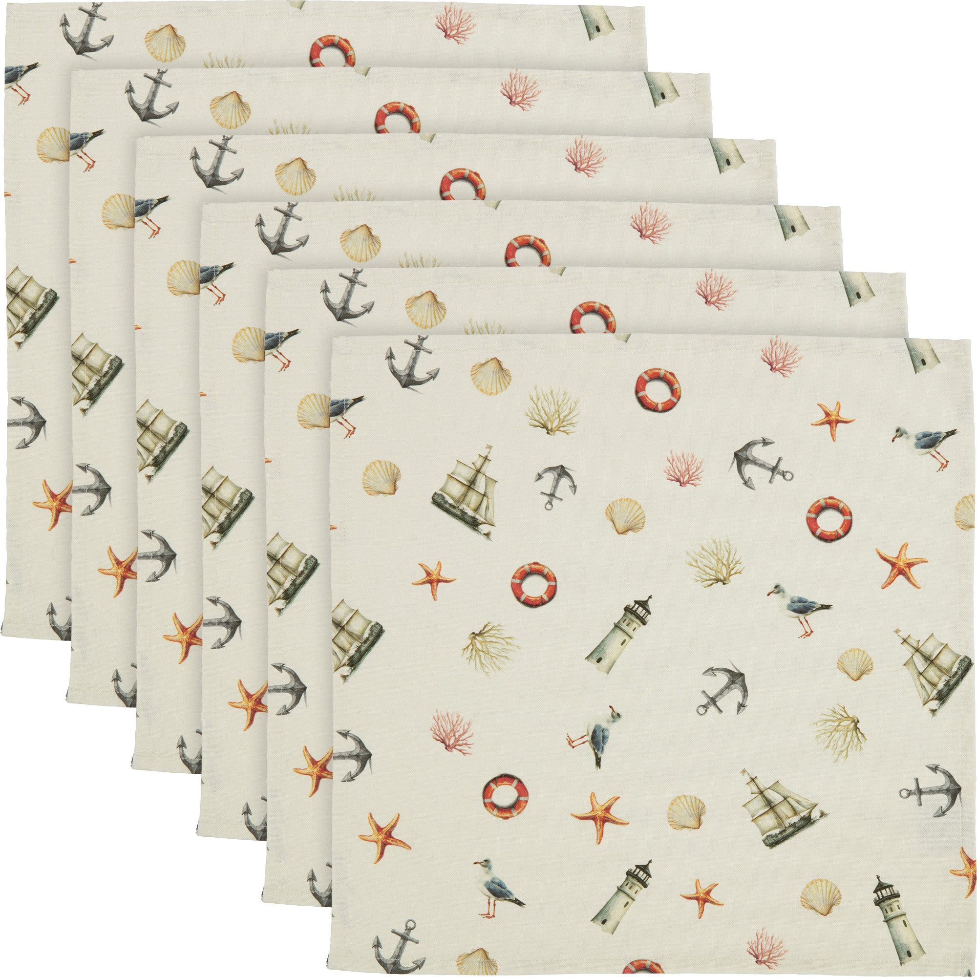 Stoffserviette Serviette 6er-Pack