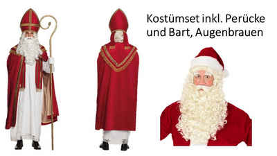 Scherzwelt Kostüm St Nikolaus Kostüm von Boland mit Perücke + Bart - Gr. L/XL