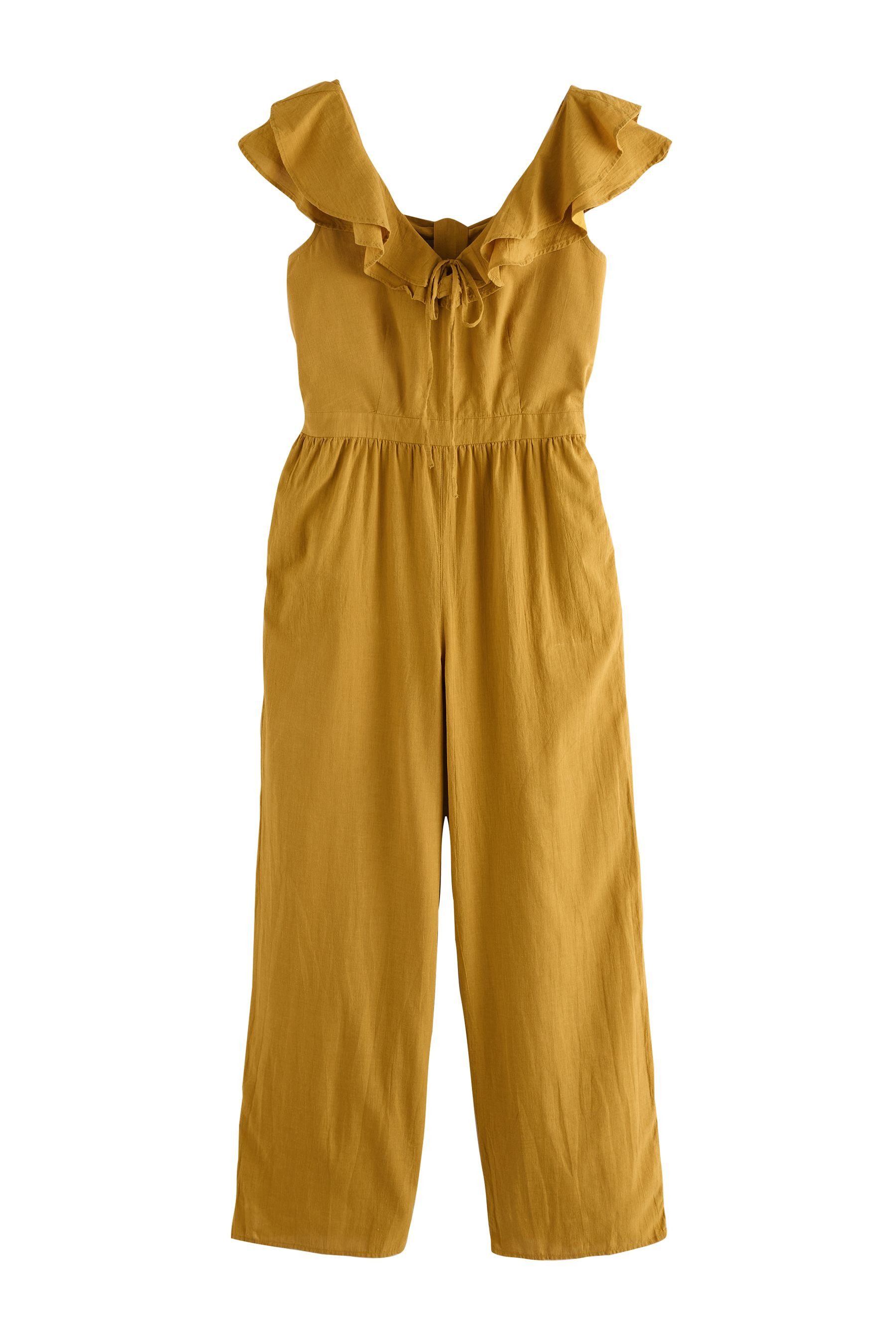 Next Jumpsuit Jumpsuit mit weitem Bein und Bindeband hinten (1-tlg)