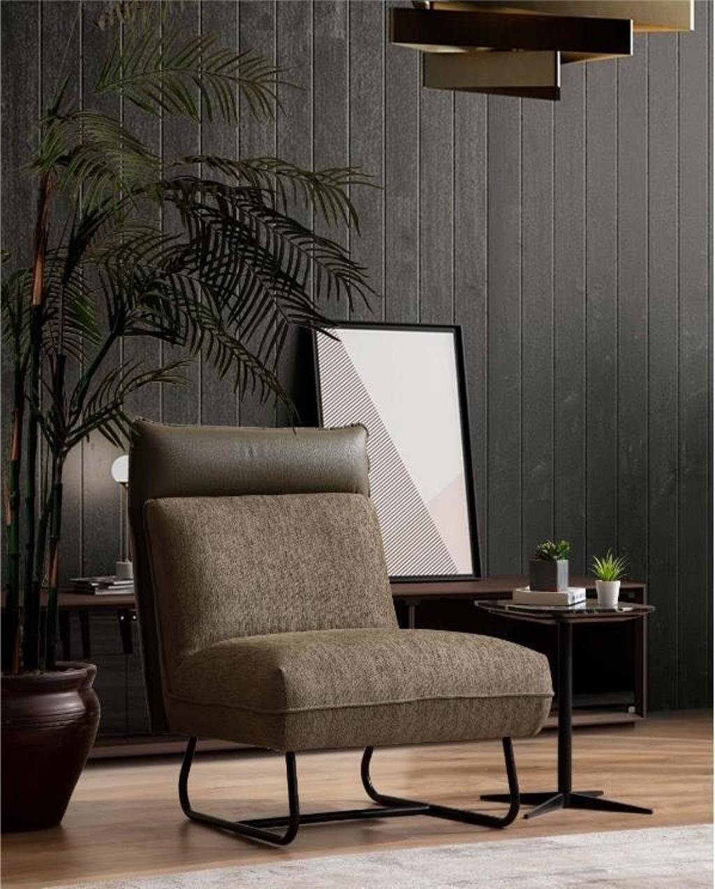 JVmoebel Sessel Sessel Textil Wohnzimmer Lounge Neu Luxus Design Möbel Stühle (1-St., 1x Sessel), Made in Europa