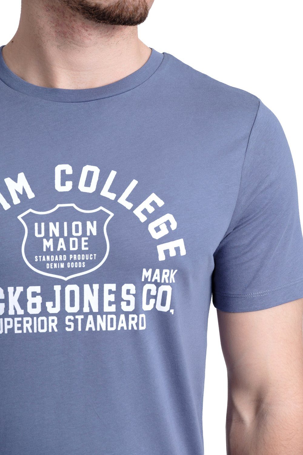& Jack Print-Shirt T-Shirt Jones OPT mit 8 Baumwolle aus Aufdruck