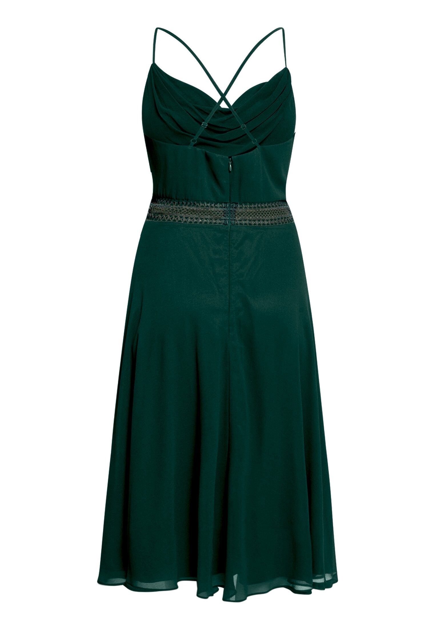 Vera Mont Cocktailkleid Damen mit Wasserfallausschnitt Stickerei