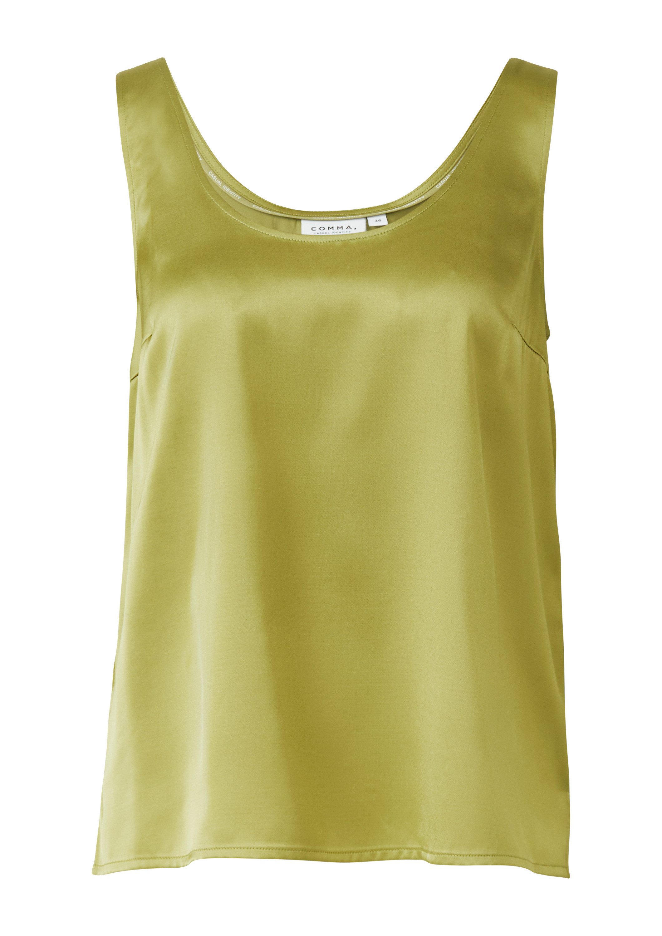 comma Blusentop Bluse Satintop mit tiefem günstig online kaufen