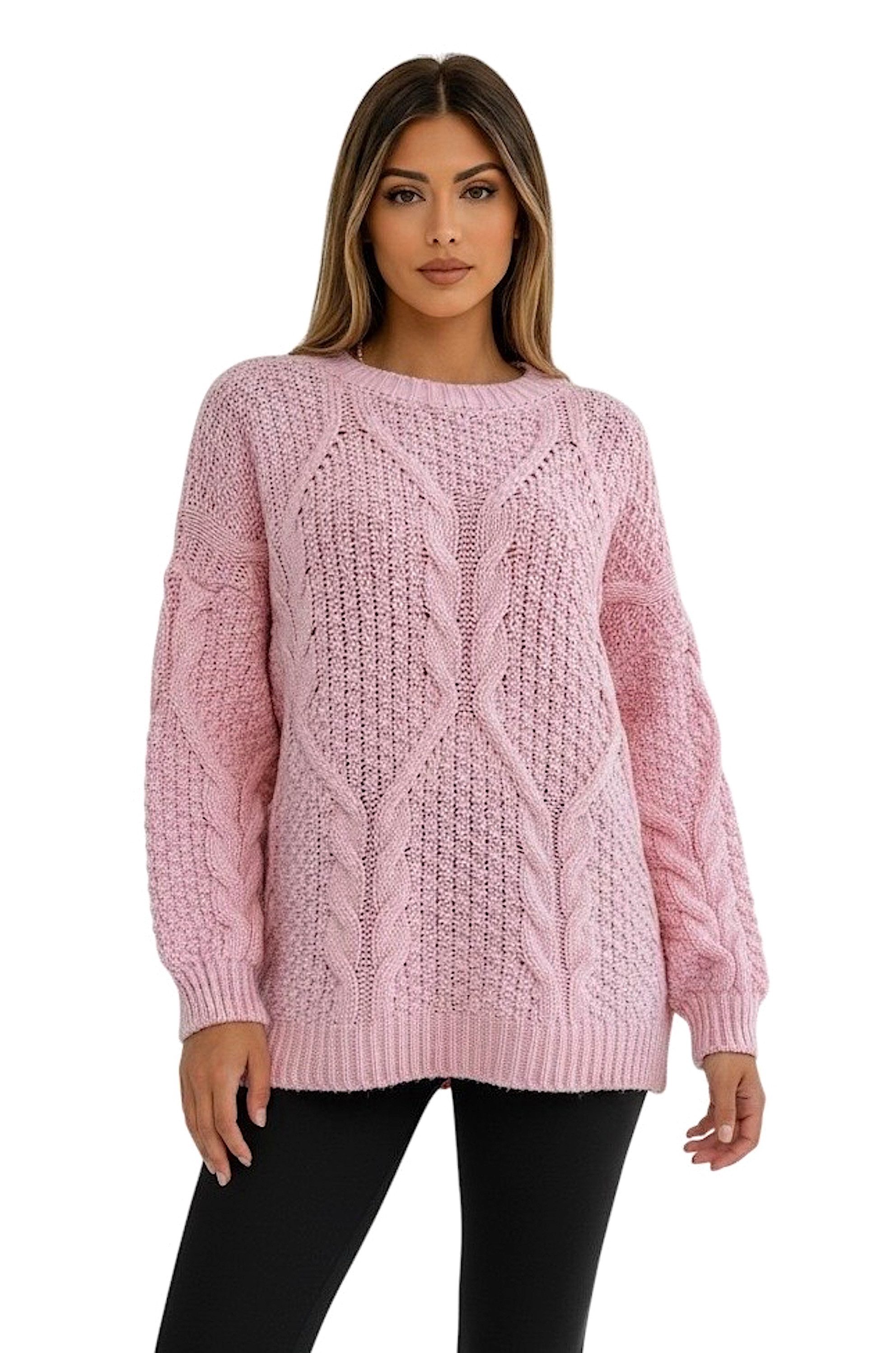 Worldclassca Longpullover WORLDCLASSCA Oversize Strickpulllover Lang Zopf M günstig online kaufen
