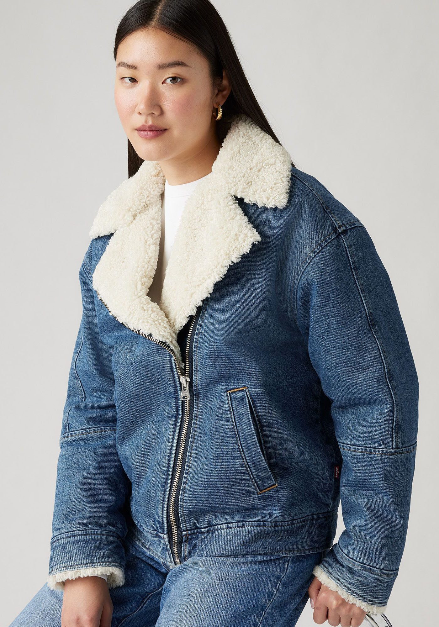 Levi's® Jeansjacke SHERPA FLIGHT JACKET mit Sherpa-Futter günstig online kaufen