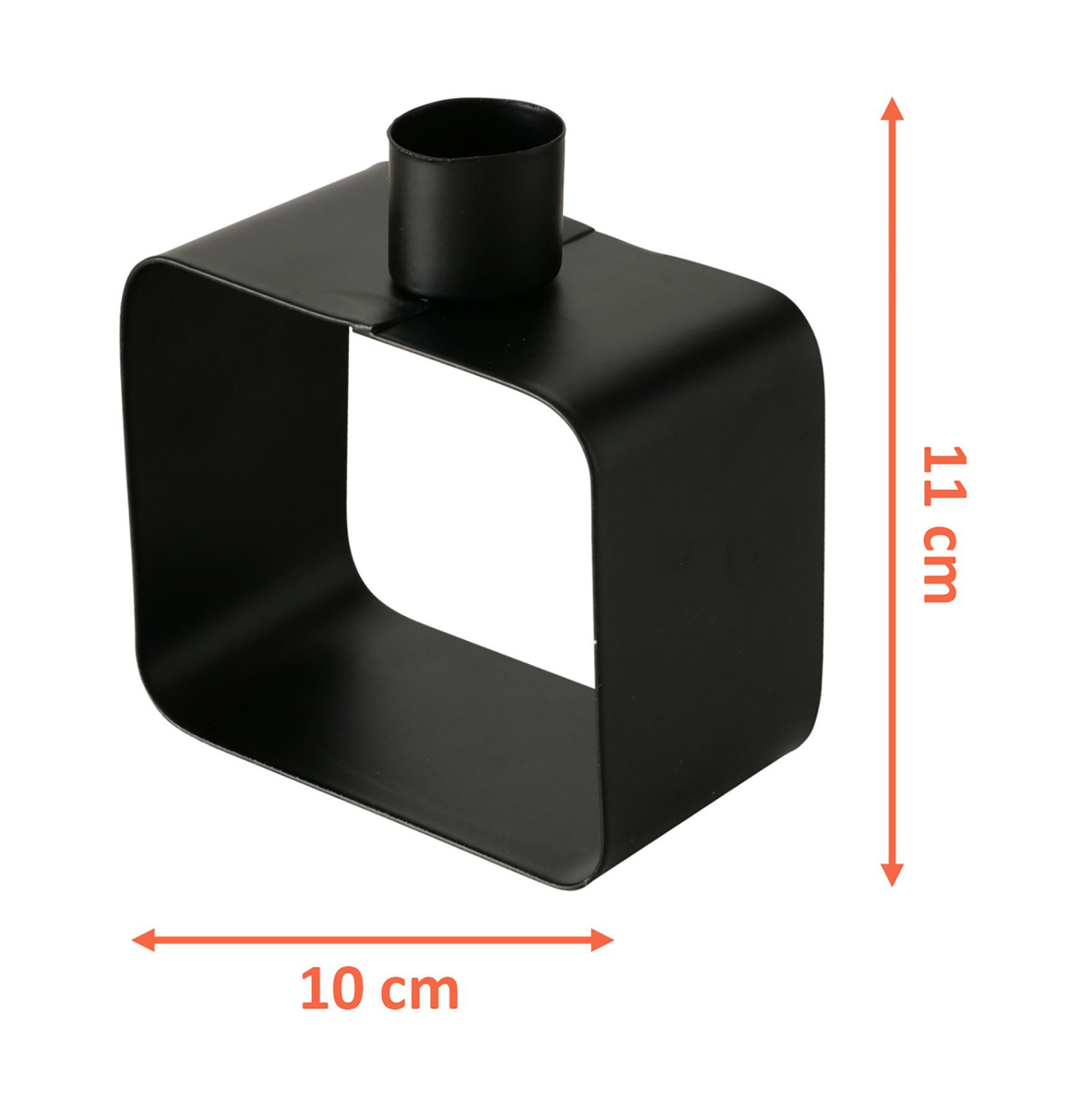 Spetebo Kerzenständer Metall Kerzenständer schwarz Set 3er (3er Set) quadratisch