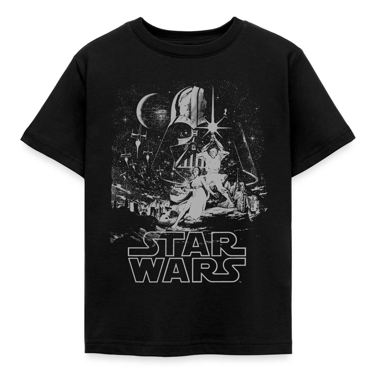 Spreadshirt T-Shirt Star Wars Galaxie Darth Vader Retro Kinder T-Shirt (1-tlg)