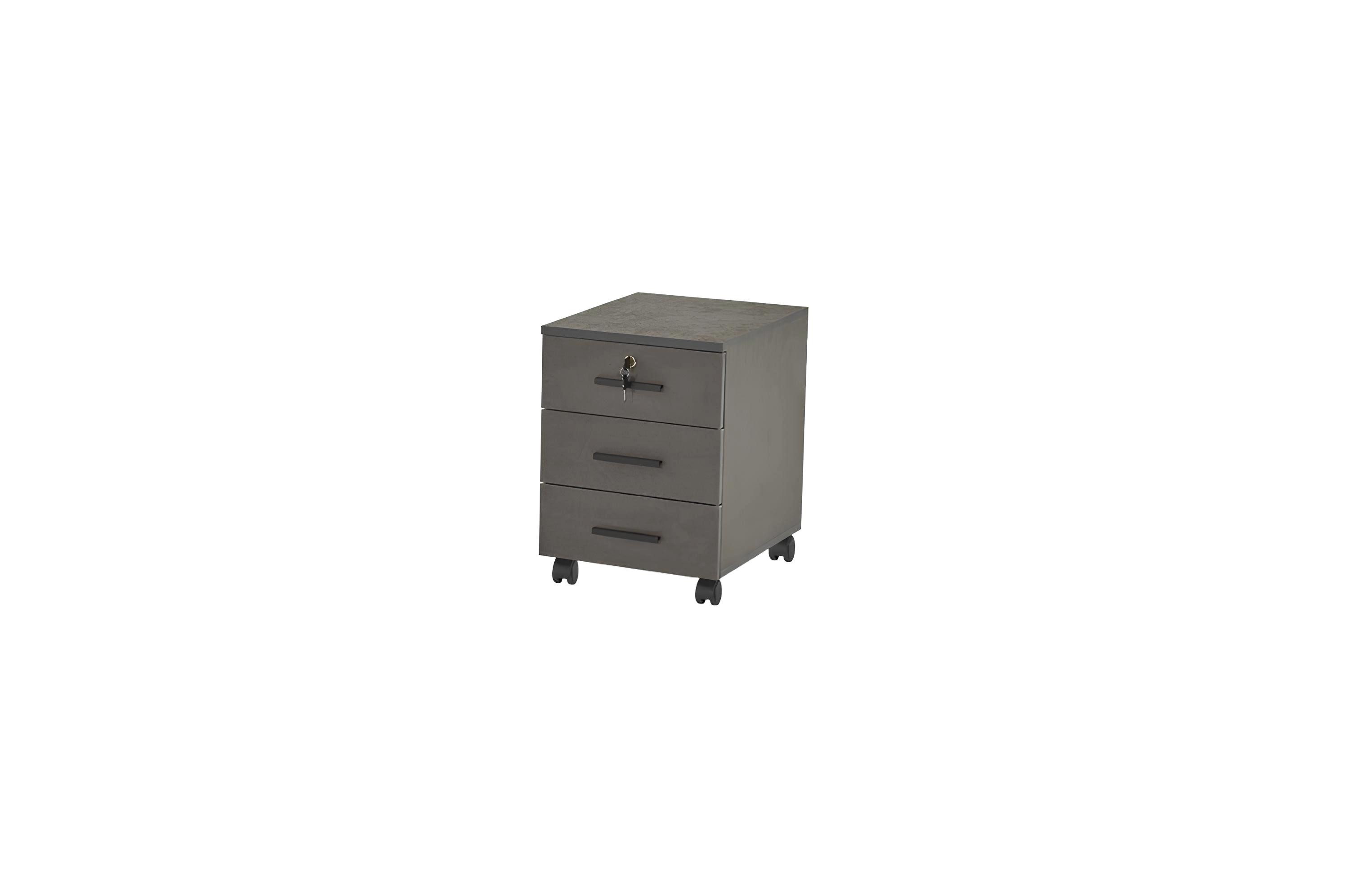 Aktenschrank Aktenschrank Grau Einfarbig Arbeitszimmer Modern Design mit Schubladen