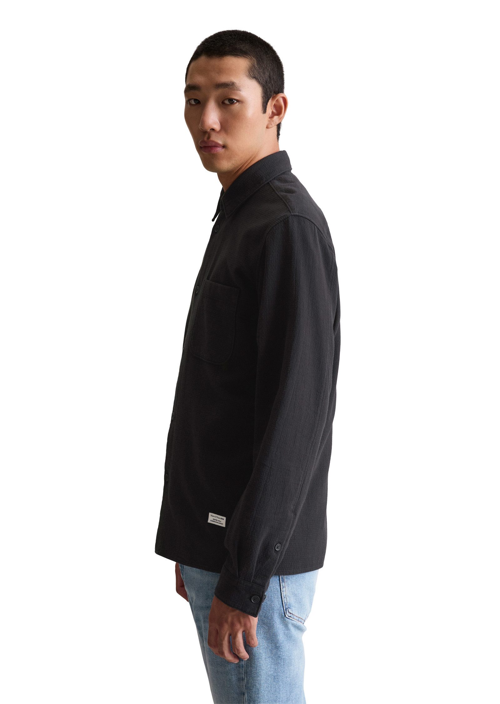 Marc O'Polo DENIM Langarmhemd mit feiner Struktur günstig online kaufen