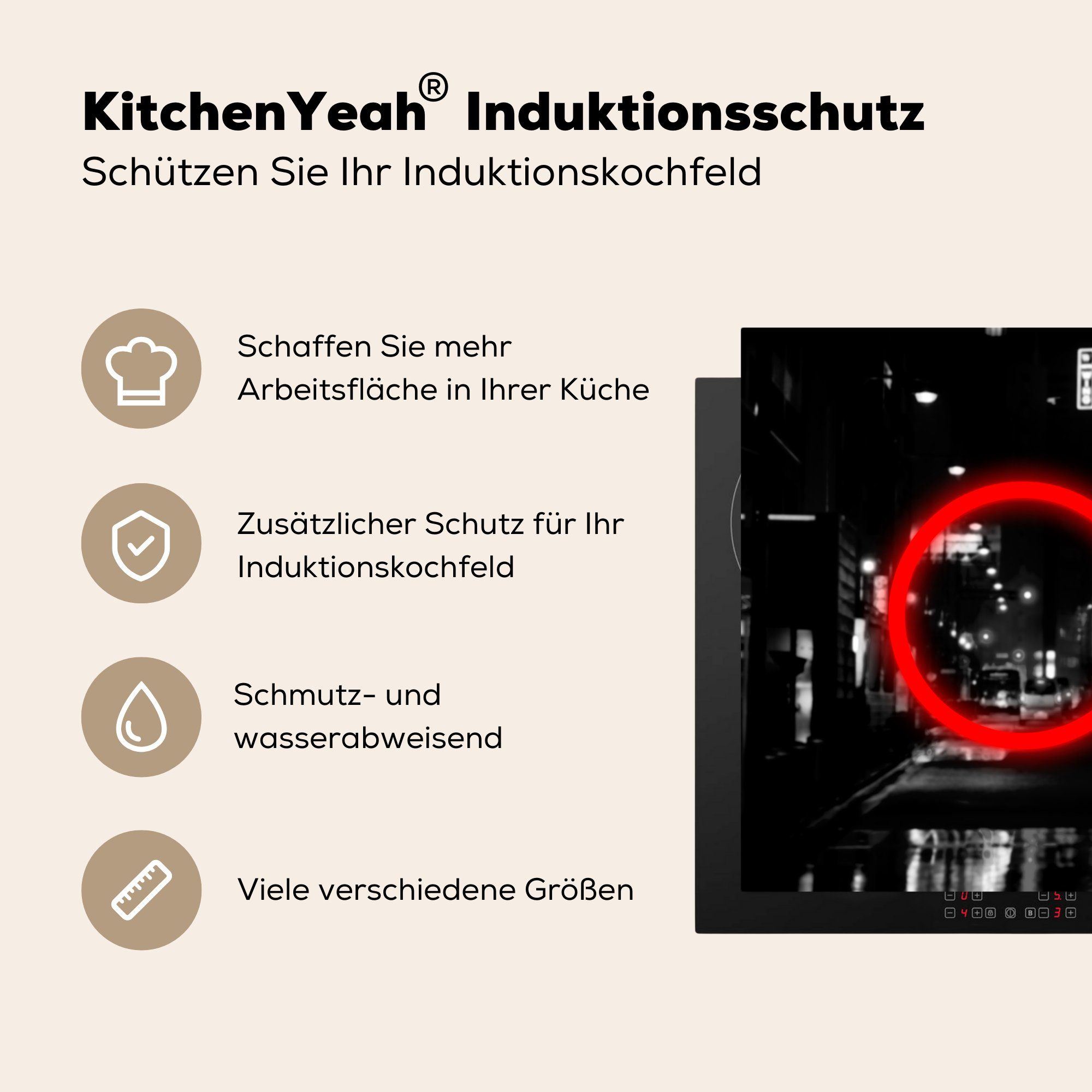 Herdblende-/Abdeckplatte MuchoWow cm, (1 Vinyl, Rot, Spiele tlg), 78x78 küche - für - Ceranfeldabdeckung, Arbeitsplatte Controller