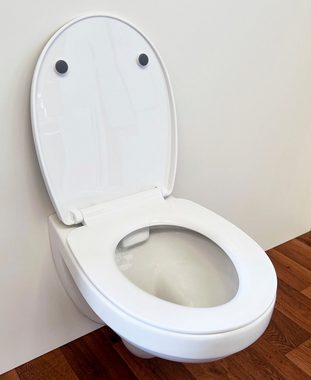 ADOB WC-Sitz Schiefer, mit Absenkautomatik, zur Reinigung abnehmbar