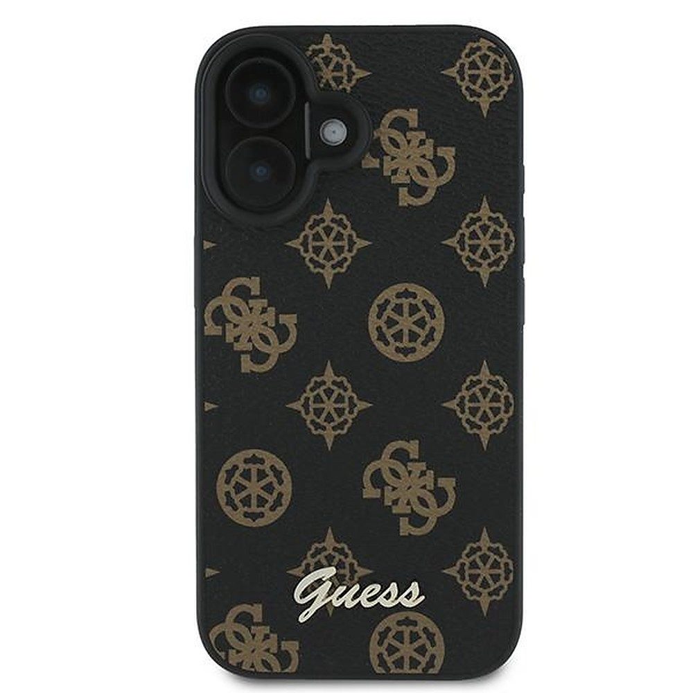 Guess Handyhülle Schutzhülle Magnethülle Rückschale 6,7 Zoll, MagSafe, Peony-Muster, Kunstleder, Kameraschutz