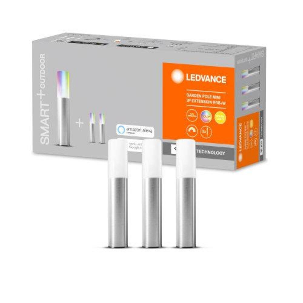 Ledvance Sockelleuchte stainless steel, 1,9W, warmweiß, 45lm, IP65, L22mm, smarthomefähig wassergeschützt, warmweiß