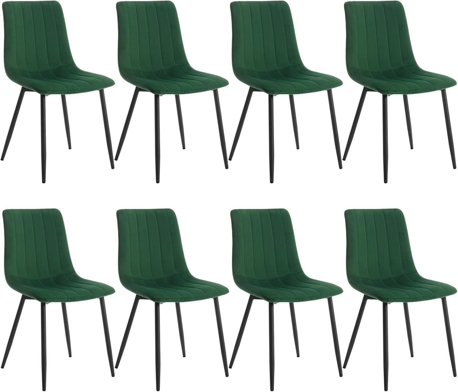 Klihome Polsterstuhl (8 St), Küchenstuhl, Wohnzimmerstuhl, Sitzfläche aus Samt